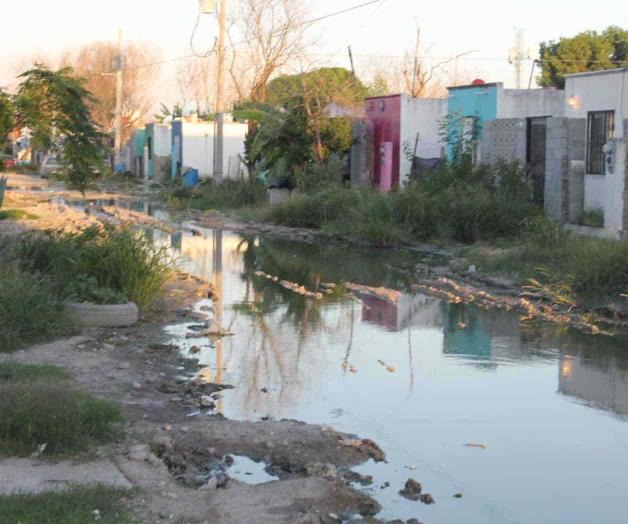 Calle anegada foco de dengue y plagas