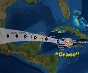 Amenaza huracán 'Grace' a Quintana Roo 
