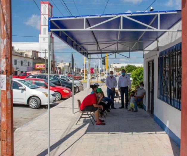 Instalan toldo en el Registro Civil