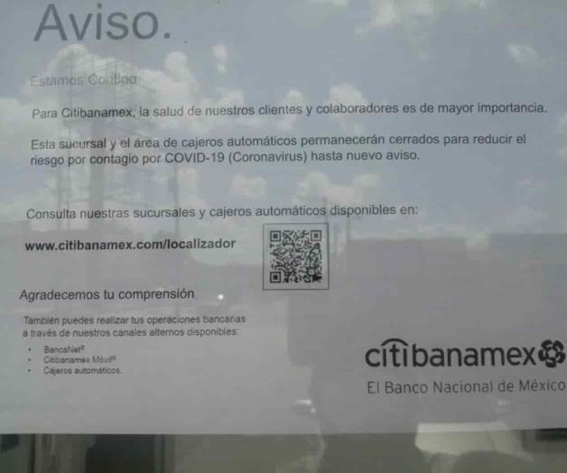 Cierre de sucursales bancarias por Covid