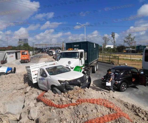 Provoca multichoque caos vial Reynosa-Río Bravo; hasta 2 kilómetros de fila