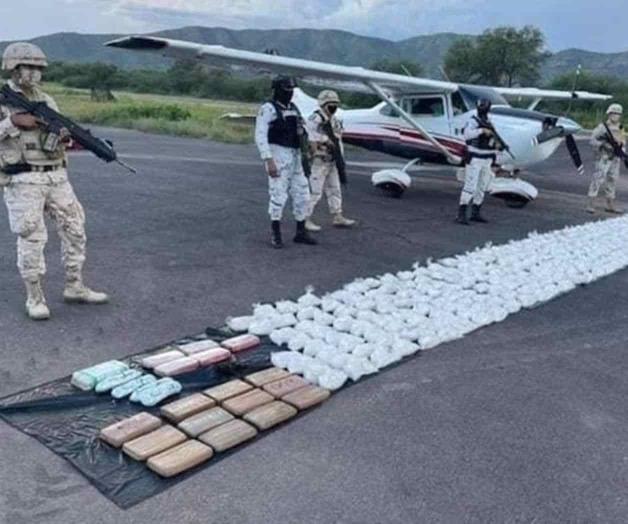 Decomisan aeronave con droga en Sonora