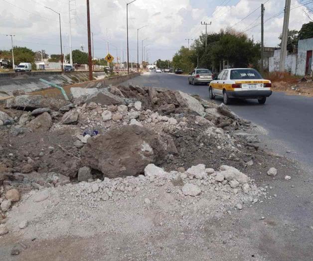 Terminan taludes en dren Reynosa