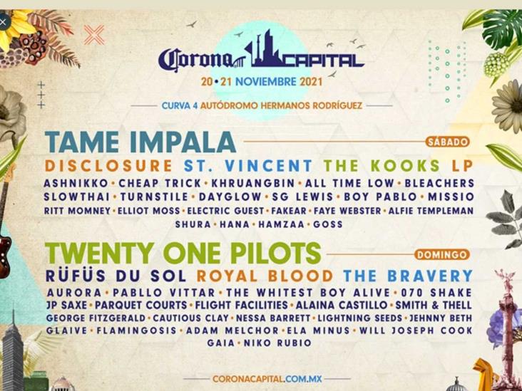 Ya hay cartel oficial del festival Corona Capital Ya hay cartel oficial del festival Corona Capital