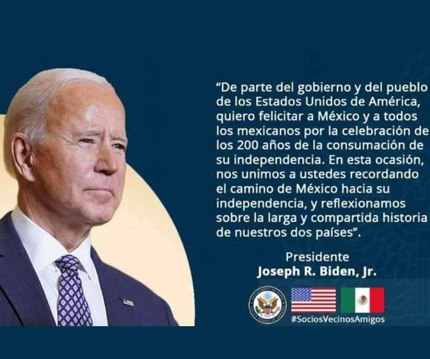 Y Biden felicita a México: es un socio apreciado
