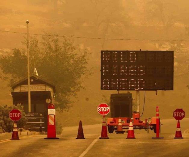 El fuego amenaza Parque Nacional de Secuoyas en California