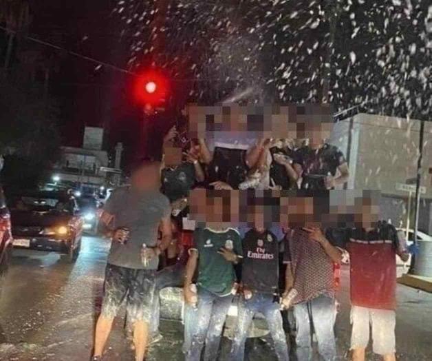 Festejan con desmanes