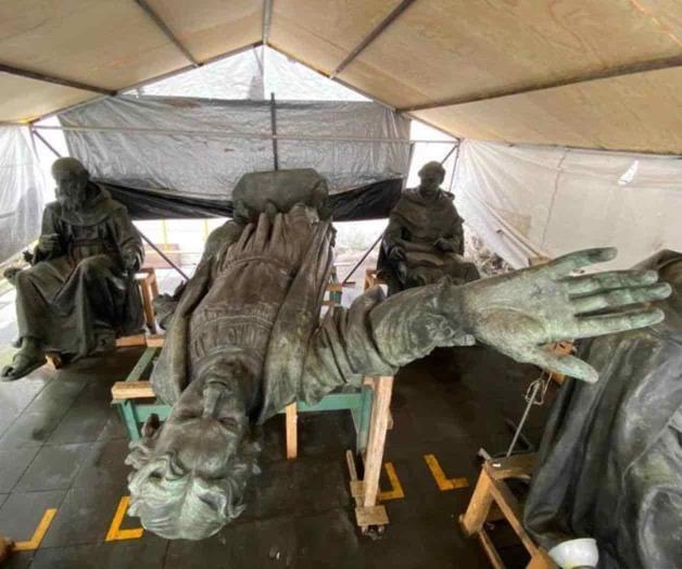 México: estatua de Colón aún no está lista para reaparecer