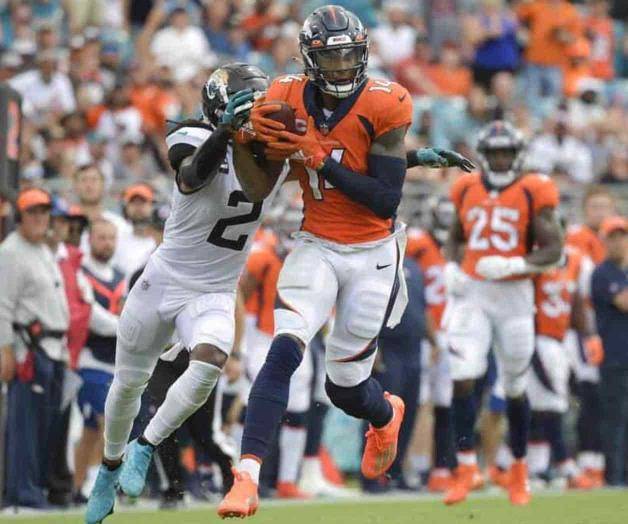 Courtland Sutton lleva a los Broncos a vencer 23-13 a Jaguares