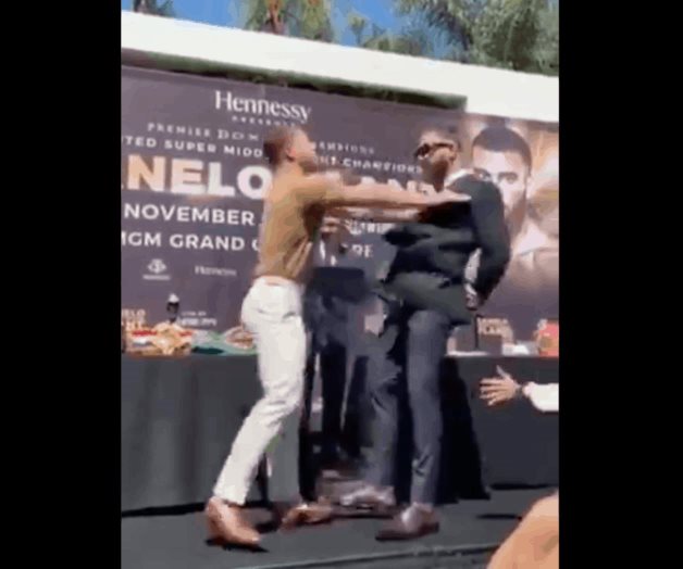 Se enganchan Canelo y Plant en presentación de su pelea