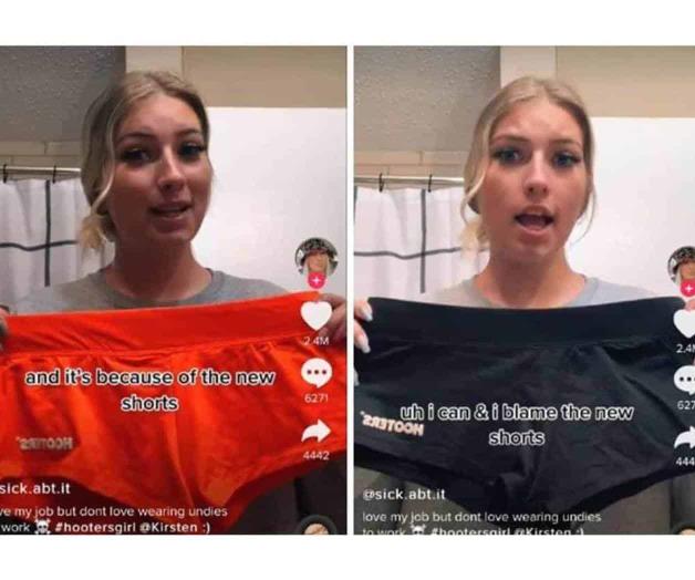 Empleadas de Hooters critican nuevo uniforme y lo comparan con ropa interior Empleadas de Hooters critican nuevo uniforme y lo comparan con ropa interior