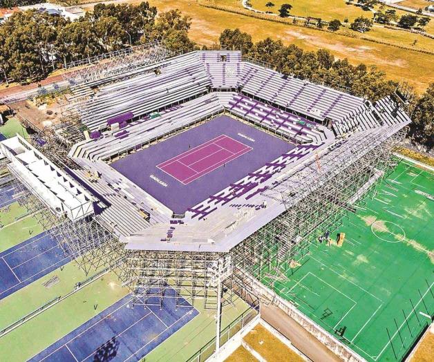 Construyen el Estadio AKRON de Tenis para 7 mil 500 personas en poco más de un mes