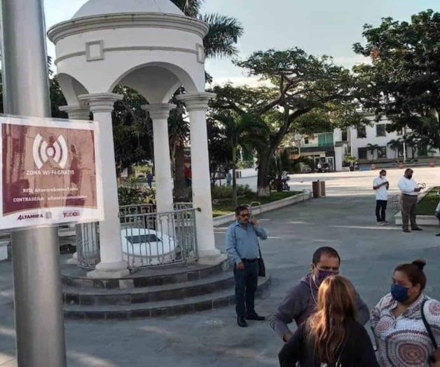 Habilitan internet gratuito en plazas de Altamira