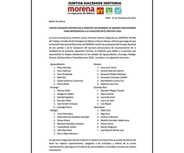 Y ahora: van 7 con Morena...