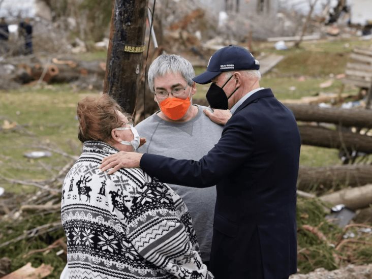 Promete Joe Biden ayuda tras devastación de tornados Promete Joe Biden ayuda tras devastación de tornados