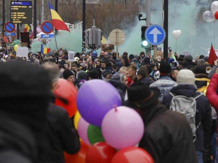 Protestas en Bélgica contra medidas antiCOVID Protestas en Bélgica contra medidas antiCOVID
