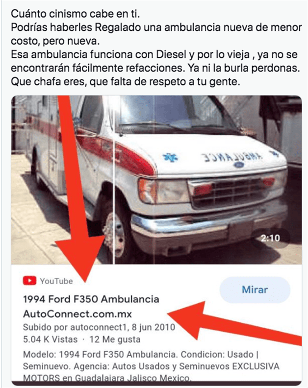 Llaman #LadyChatarra a Lilly Téllez por donar ambulancia vieja en Sonora