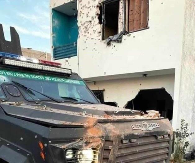 Mueren ministerial y 3 pistoleros en enfrentamiento en SLP 