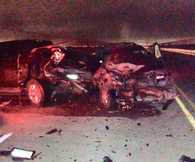 Aparatoso accidente en el puente internacional Reynosa-Mission