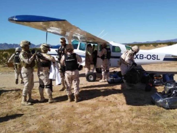 Interceptan en Sonora aeronave con 338 kilos de drogas Interceptan en Sonora aeronave con 338 kilos de drogas