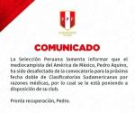 Deja Aquino a Perú por lesión; regresa a Coapa