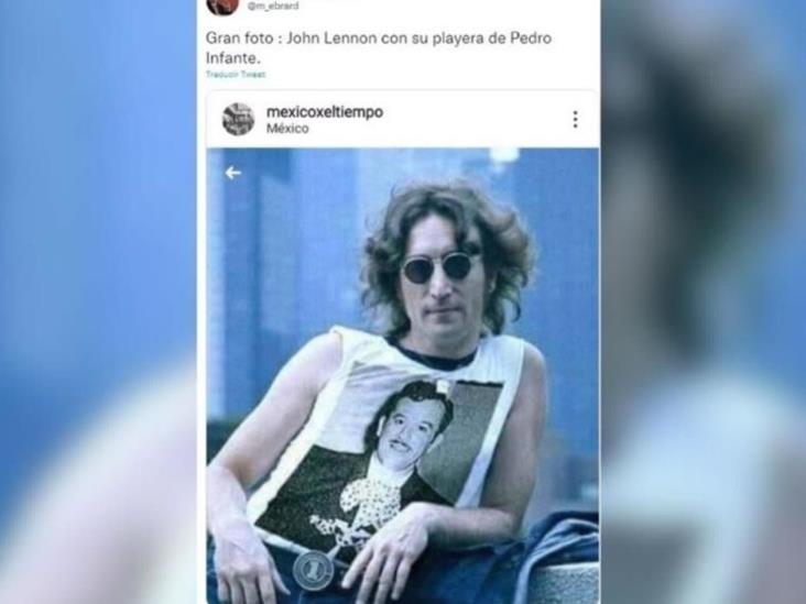 Confunde Ebrard meme de John Lennon con foto real Confunde Ebrard meme de John Lennon con foto real