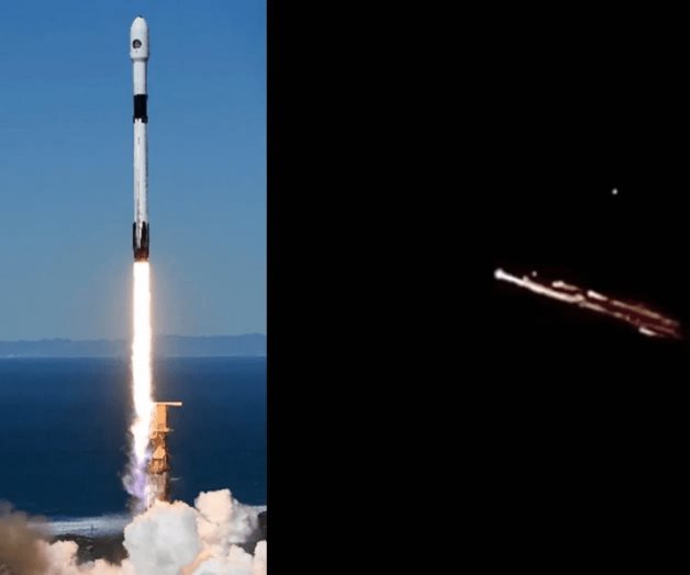 Cohete de SpaceX es confundido con la caída de un meteorito