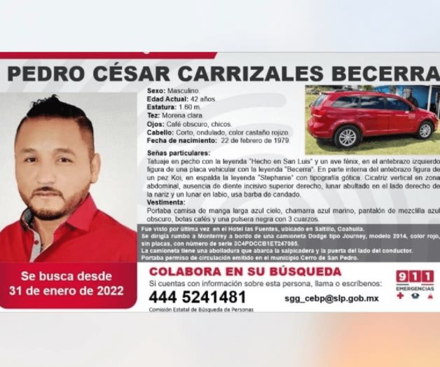 Emiten alerta de búsqueda por “El Mijis”, desaparecido desde el 31 de enero