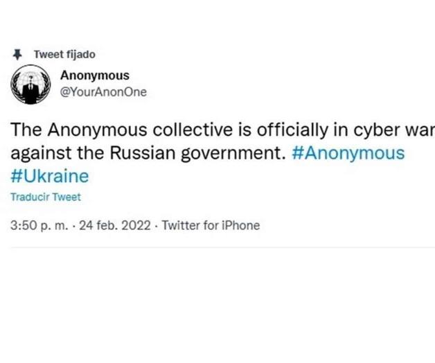 Afirma Anonymous que tiró sitios del Gobierno ruso