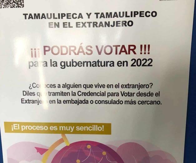 Alistan voto de tamaulipecos en el extranjero para elegir Góber
