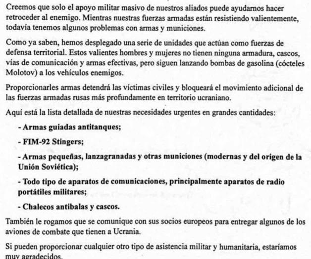 Piden diputados ucranianos armas a México