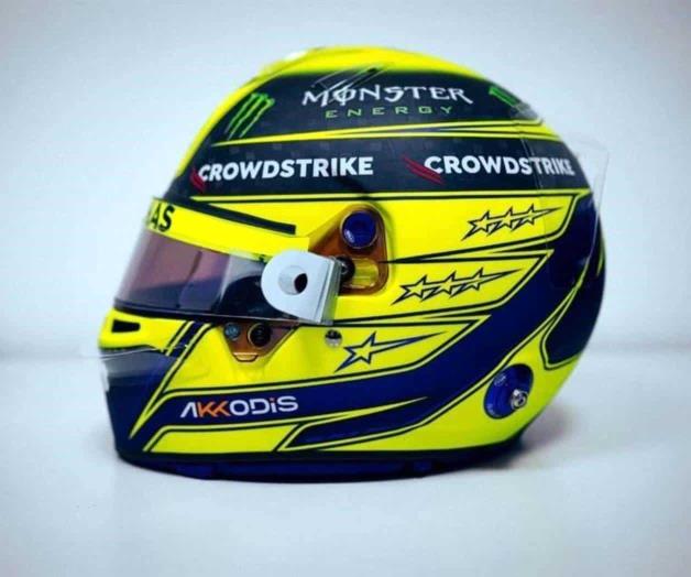 Luce Hamilton casco como en sus orígenes 