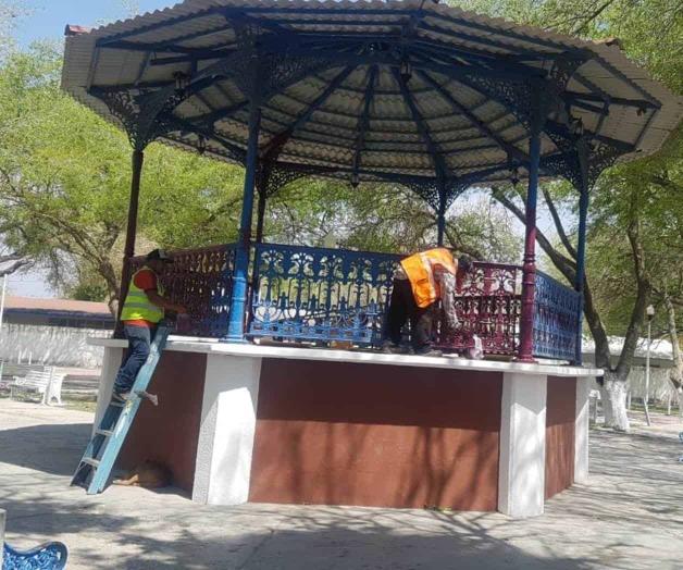 Inicia rehabilitación de plaza Juárez en Nuevo Progreso