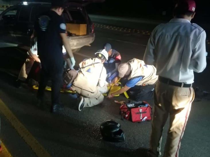 Derrapa su moto y casi se mata joven de 20 años Derrapa su moto y casi se mata joven de 20 años