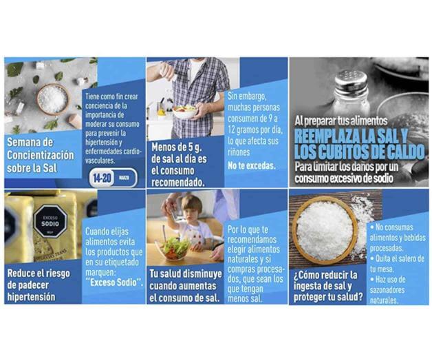 Recomiendan evitar consumo de productos con exceso de sal