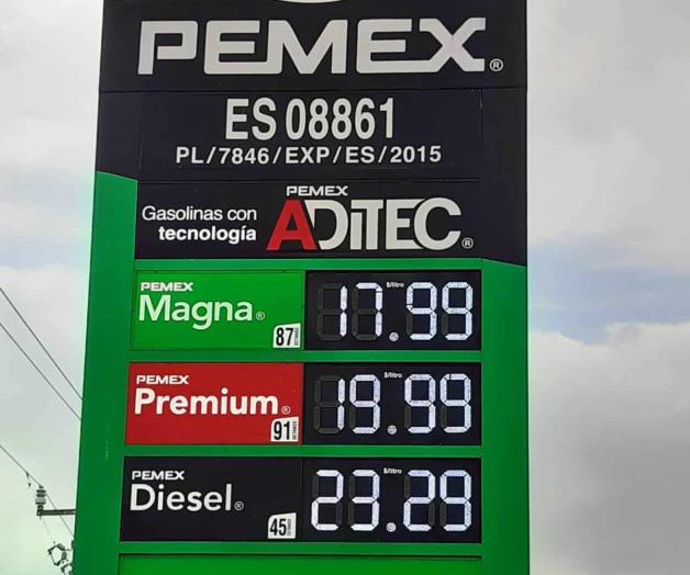 Sube gasolina Magna Sin a $17.99 por litro en Reynosa