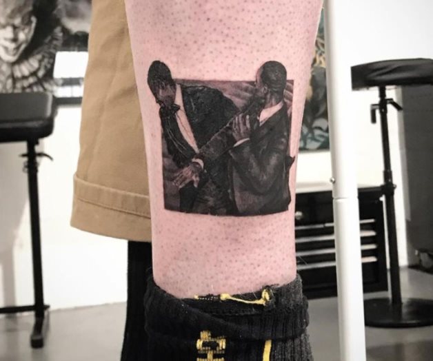 Se tatúan fans bofetada de Will Smith a Chris Rock Se tatúan fans bofetada de Will Smith a Chris Rock