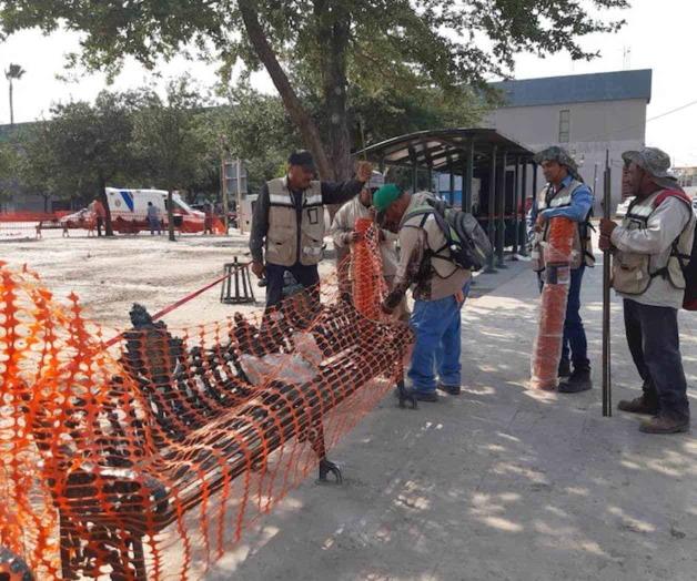 Colocan malla por reparación