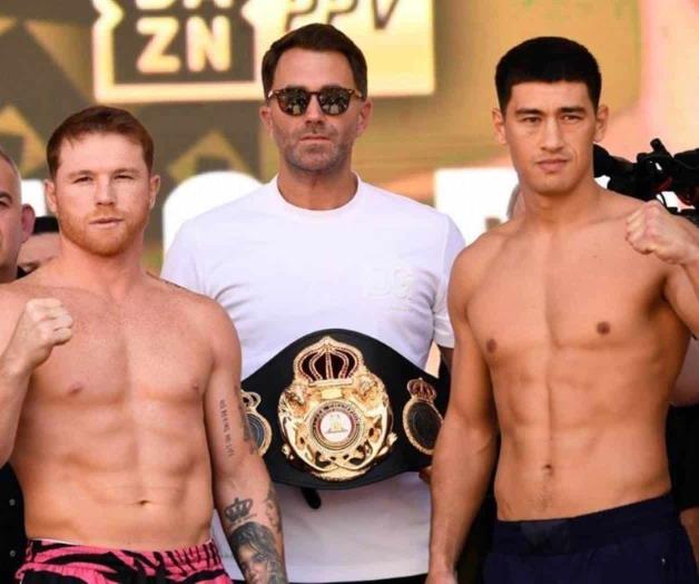 Cumplen Canelo y Bivol con el peso