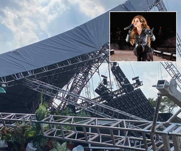 Colapsa escenario de Gloria Trevi en Xalapa