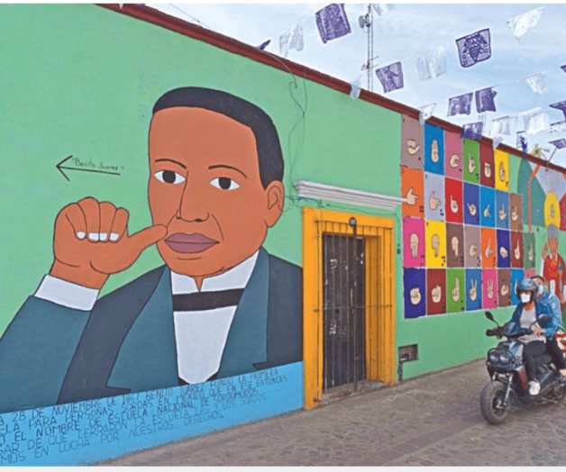 Con mural invitan a aprender Lengua de Señas Mexicana Con mural invitan a aprender Lengua de Señas Mexicana