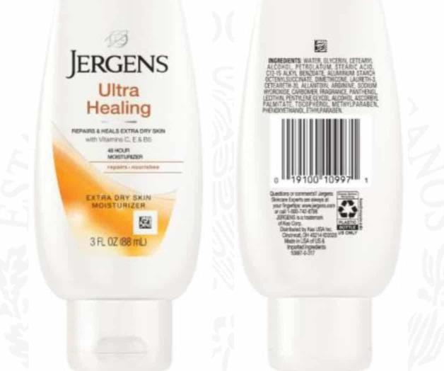 Retiran de la venta 2 lotes de la crema Jergens Ultra Healing