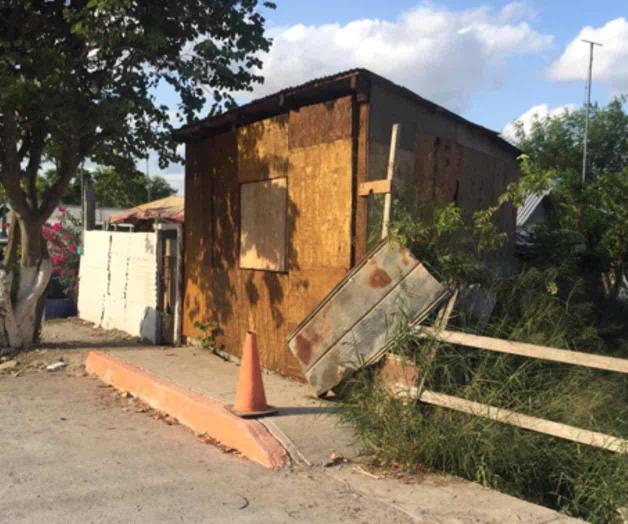 Dren invadido por la maleza