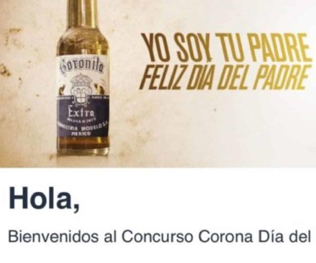 Alertan por ‘Concurso del Día del Padre Corona 2022’