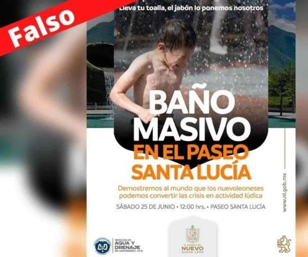 Convocan a un baño masivo en Santa Lucía; Gobierno lo descarta Convocan a un baño masivo en Santa Lucía; Gobierno lo descarta