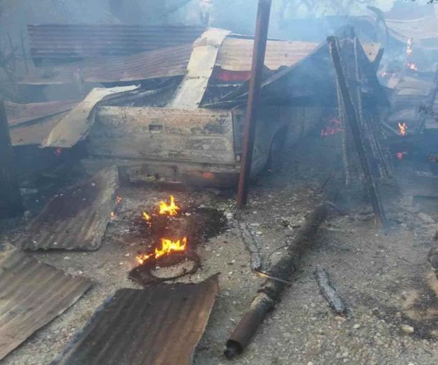 Consume el fuego casa y camioneta