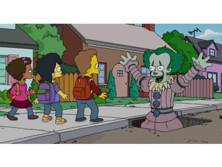 El payaso más temido llega a los Simpson