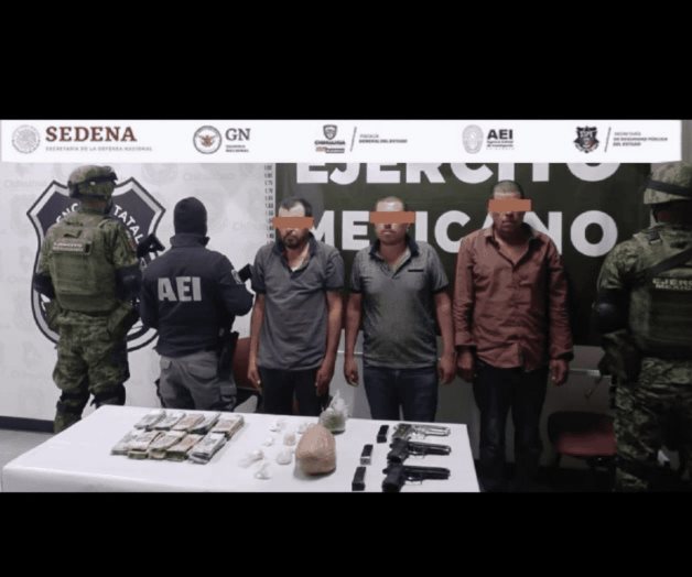 Primo hermano de “El Chueco” fue detenido junto a otros dos hombres en Chihuahua