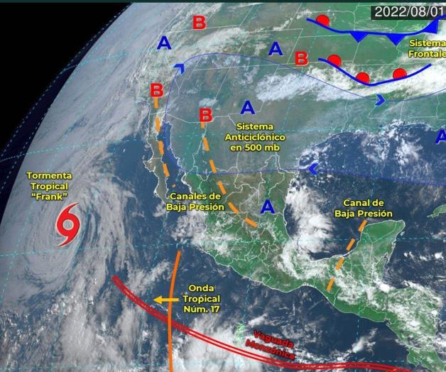 Tormenta Frank se debilita en el Pacífico frente a México Tormenta Frank se debilita en el Pacífico frente a México