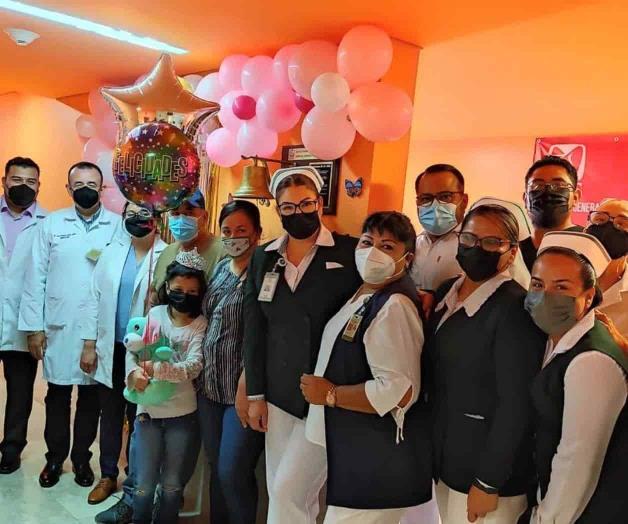 Génesis vence cáncer: toca campana de vida